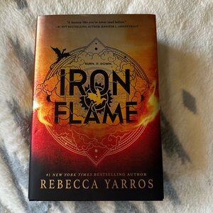 Iron Flame Hardcover Book by Rebecca Yarros, First Print with Sprayed Edges